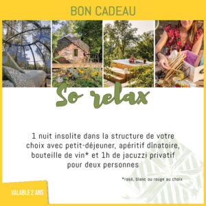 Bon cadeau nuit romantique couple dans la Drôme