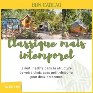 Bon cadeau pour offrir une nuit insolite