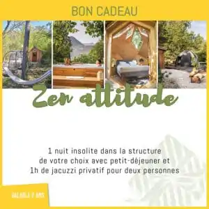 Bon cadeau pour une nuit insolite avec jacuzzi privatif