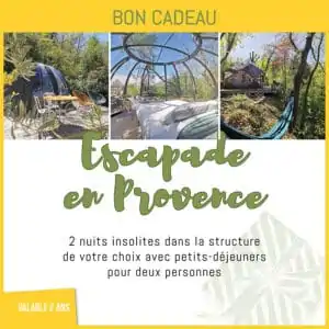 Bon cadeau pour offrir un séjour insolite dans la Drôme